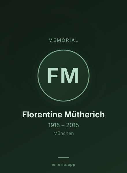 Memorial portrait of Florentine Mütherich
