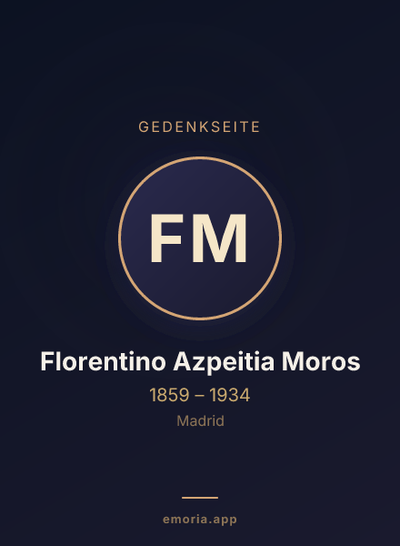 Gedenkportrait von Florentino Azpeitia Moros