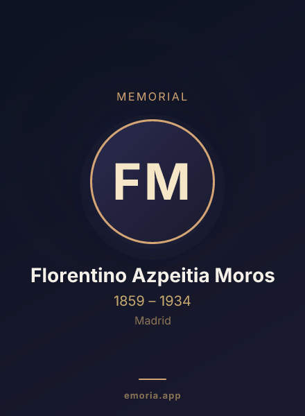 Memorial portrait of Florentino Azpeitia Moros