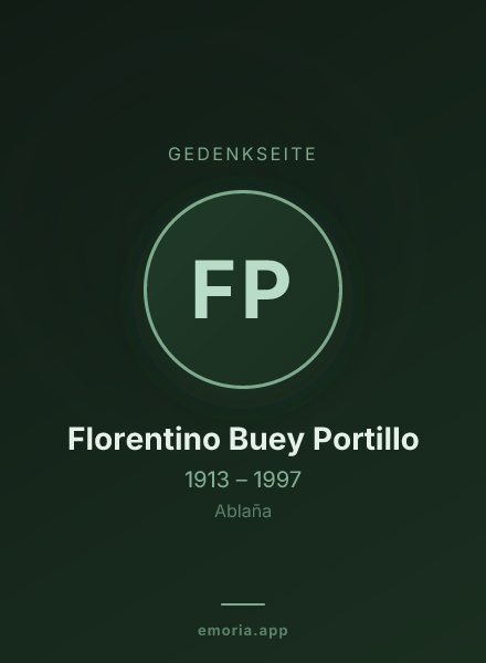 Gedenkportrait von Florentino Buey Portillo