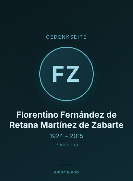 Gedenkportrait von Florentino Fernández de Retana Martínez de Zabarte