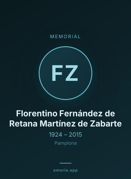 Memorial portrait of Florentino Fernández de Retana Martínez de Zabarte