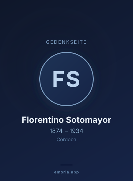 Gedenkportrait von Florentino Sotomayor