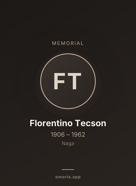 Memorial portrait of Florentino Tecson