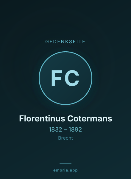 Gedenkportrait von Florentinus Cotermans