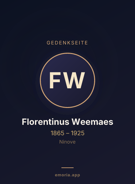 Gedenkportrait von Florentinus Weemaes