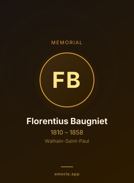 Memorial portrait of Florentius Baugniet