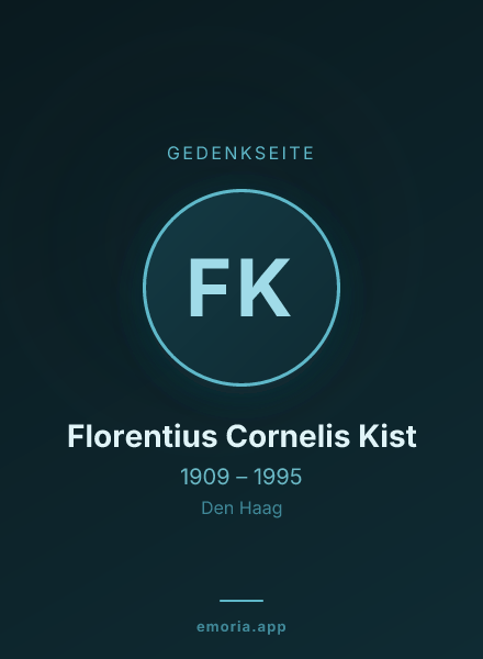 Gedenkportrait von Florentius Cornelis Kist