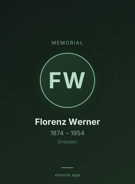 Memorial portrait of Florenz Werner