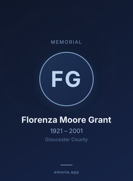 Memorial portrait of Florenza Moore Grant
