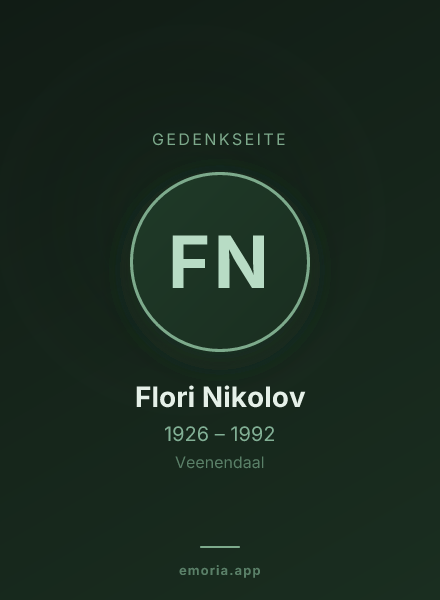 Gedenkportrait von Flori Nikolov