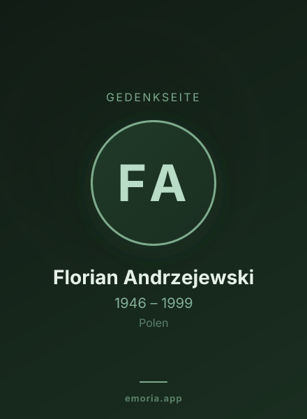 Gedenkportrait von Florian Andrzejewski