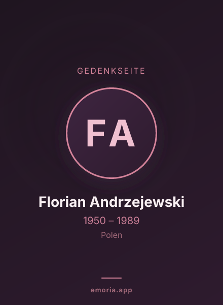 Gedenkportrait von Florian Andrzejewski