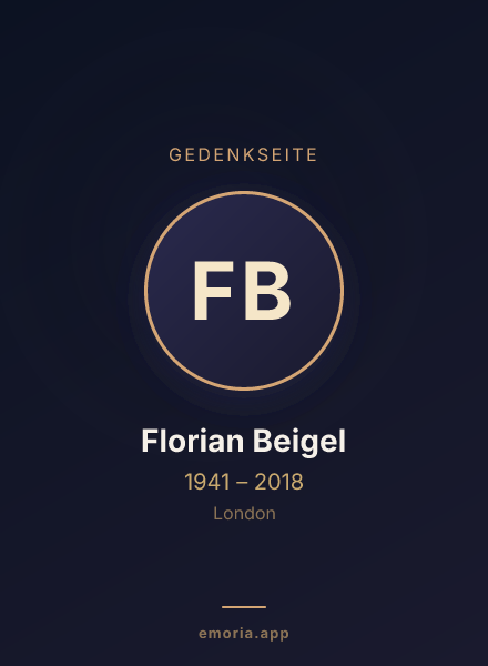 Gedenkportrait von Florian Beigel
