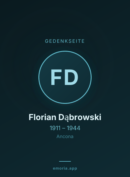 Gedenkportrait von Florian Dąbrowski
