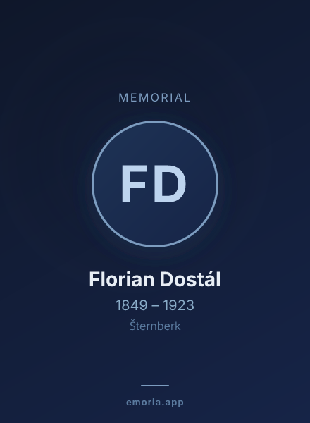Memorial portrait of Florian Dostál