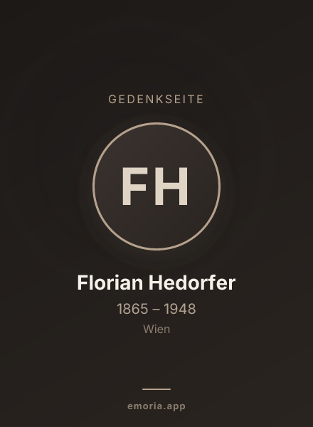 Gedenkportrait von Florian Hedorfer