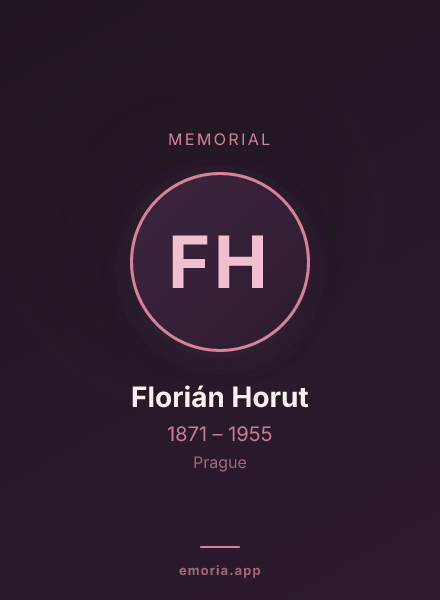 Memorial portrait of Florián Horut