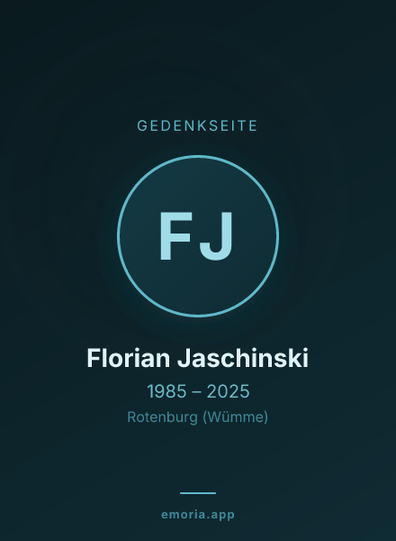 Gedenkportrait von Florian Jaschinski
