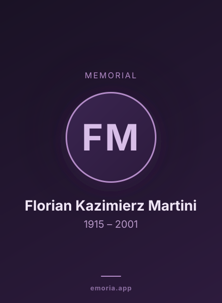 Memorial portrait of Florian Kazimierz Martini