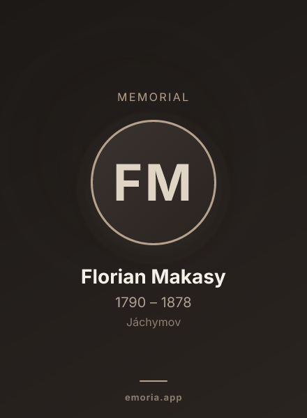Memorial portrait of Florian Makasy