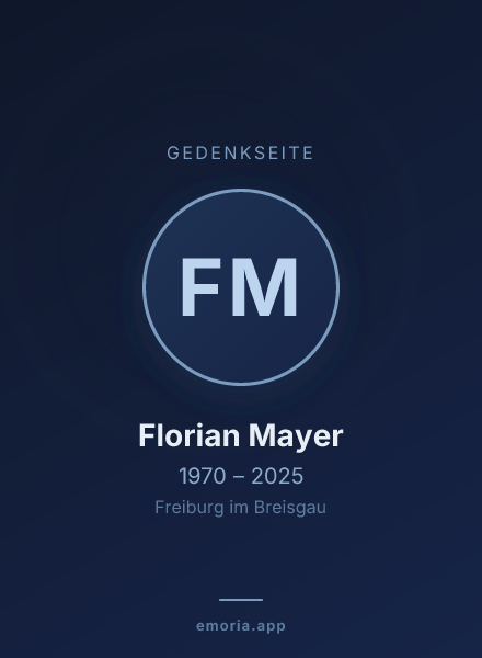Gedenkportrait von Florian Mayer