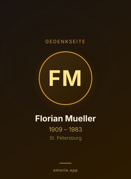 Gedenkportrait von Florian Mueller