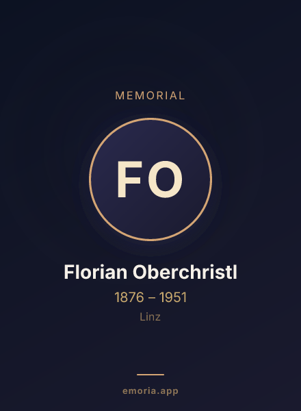 Memorial portrait of Florian Oberchristl