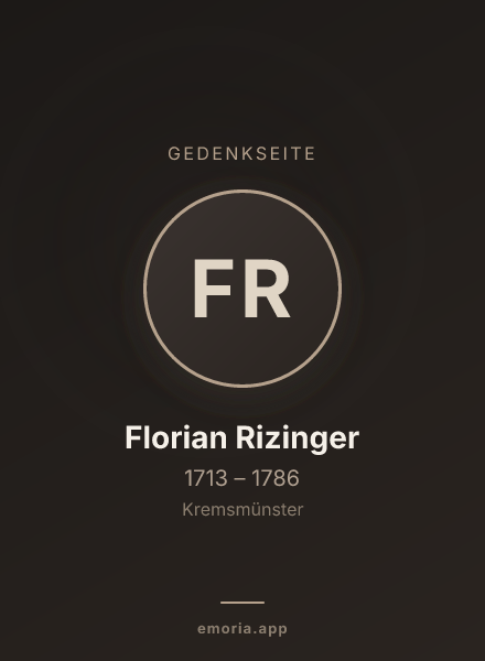 Gedenkportrait von Florian Rizinger