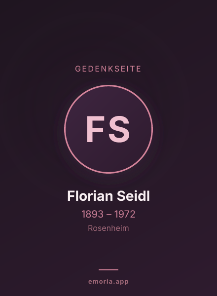 Gedenkportrait von Florian Seidl