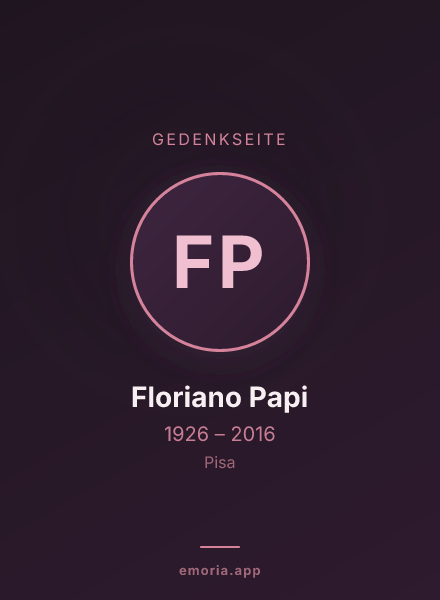 Gedenkportrait von Floriano Papi