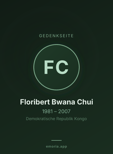 Gedenkportrait von Floribert Bwana Chui
