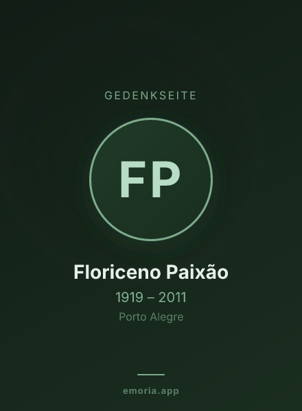 Gedenkportrait von Floriceno Paixão