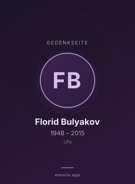 Gedenkportrait von Florid Bulyakov