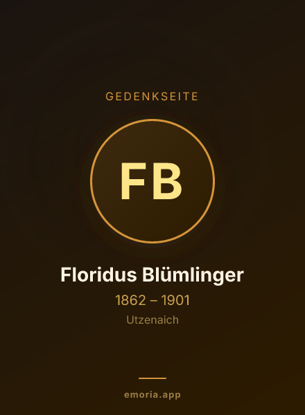 Gedenkportrait von Floridus Blümlinger