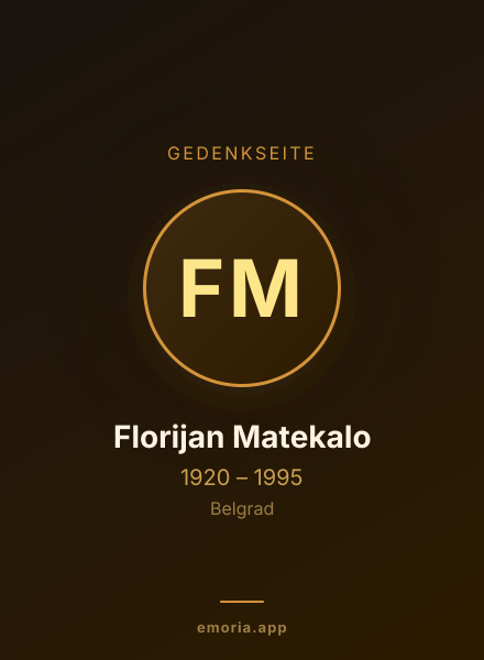 Gedenkportrait von Florijan Matekalo
