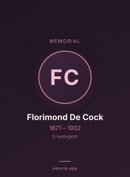 Memorial portrait of Florimond De Cock