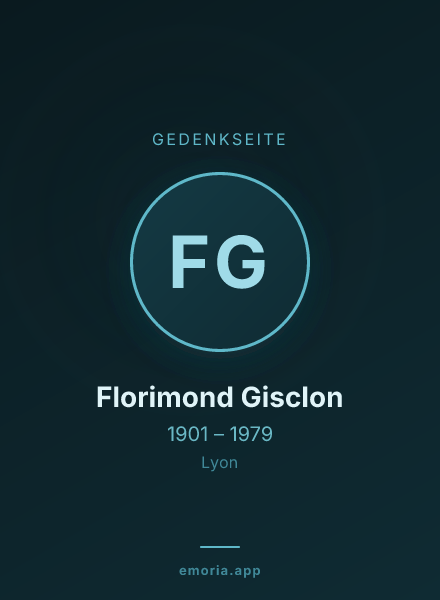 Gedenkportrait von Florimond Gisclon