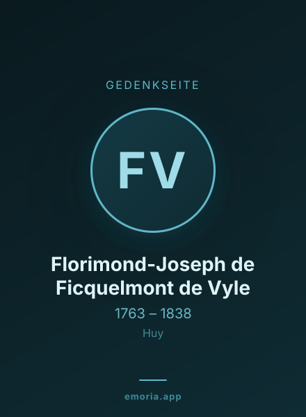 Gedenkportrait von Florimond-Joseph de Ficquelmont de Vyle