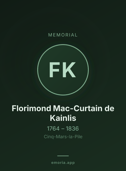 Memorial portrait of Florimond Mac-Curtain de Kainlis
