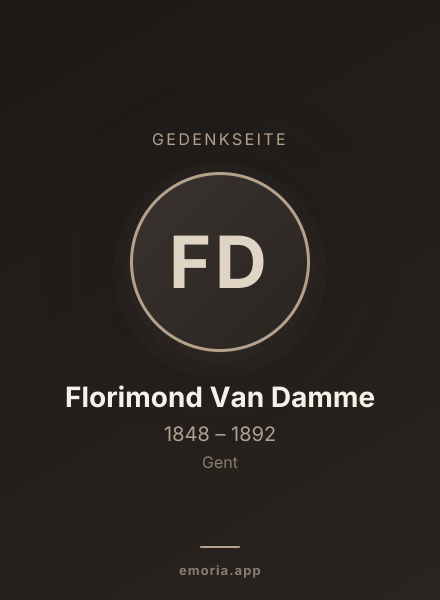 Gedenkportrait von Florimond Van Damme