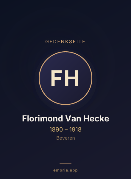 Gedenkportrait von Florimond Van Hecke
