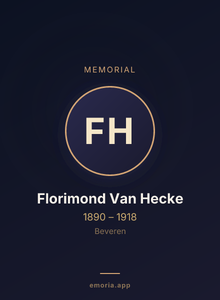 Memorial portrait of Florimond Van Hecke