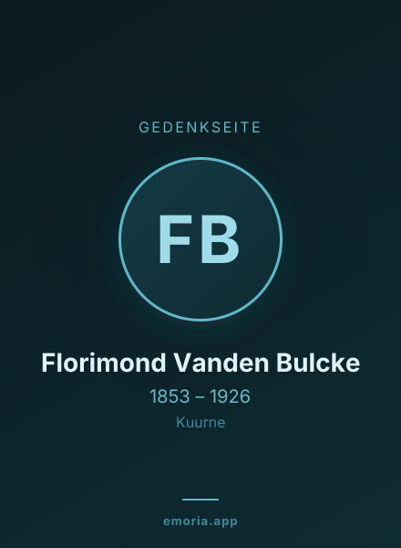 Gedenkportrait von Florimond Vanden Bulcke