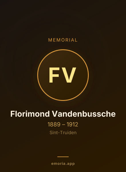 Memorial portrait of Florimond Vandenbussche