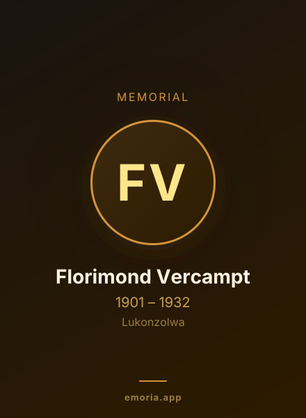 Memorial portrait of Florimond Vercampt