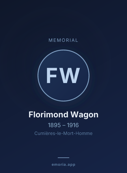 Memorial portrait of Florimond Wagon