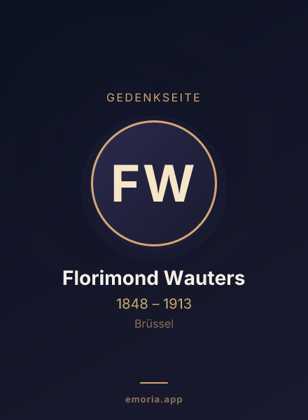 Gedenkportrait von Florimond Wauters