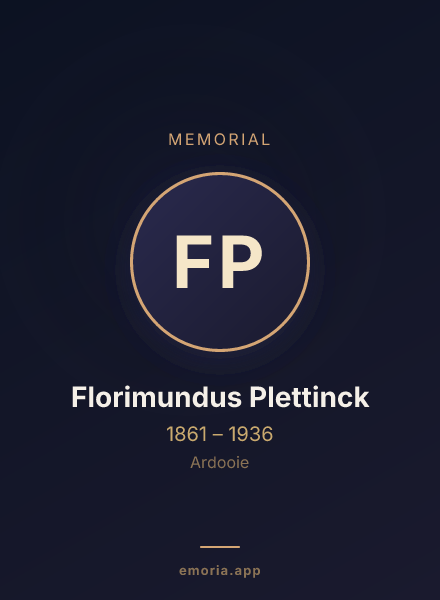 Memorial portrait of Florimundus Plettinck