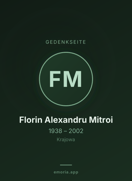 Gedenkportrait von Florin Alexandru Mitroi